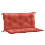 Vidaxl coussins de banc de jardin lot de 2 rouge m�lang� tissu
