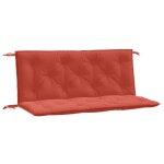 Vidaxl coussins de banc de jardin lot de 2 rouge m�lang� tissu