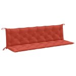 Vidaxl coussins de banc de jardin lot de 2 rouge m�lang� tissu