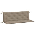 Vidaxl coussins de banc jardin lot de 2 taupe 150x50x7 cm tissu oxford