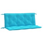Vidaxl coussins de banc de jardin lot de 2 turquoise 120x50x7 cm tissu