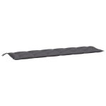 Vidaxl coussin de banc de jardin anthracite 200x50x7 cm tissu oxford