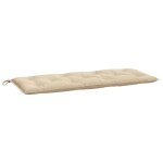 Vidaxl coussin de banc de jardin beige 120x50x7 cm tissu oxford