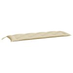 Vidaxl coussin de banc de jardin beige 150x50x7 cm tissu oxford