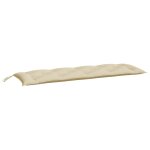 Vidaxl coussin de banc de jardin beige 150x50x7 cm tissu oxford