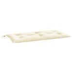 Vidaxl coussin de banc de jardin blanc cr�me 110x50x7 cm tissu oxford