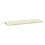 Vidaxl coussin de banc de jardin blanc crme 150x50x7 cm tissu oxford