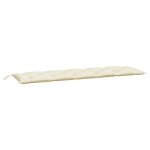 Vidaxl coussin de banc de jardin blanc crme 180x50x7 cm tissu oxford