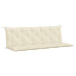Vidaxl coussin de banc de jardin blanc cr�me tissu oxford