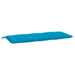 Vidaxl coussin de banc de jardin bleu clair 120x50x7 cm tissu oxford