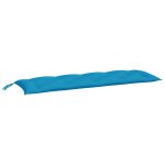 Vidaxl coussin de banc de jardin bleu clair 150x50x7 cm tissu oxford