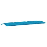 Vidaxl coussin de banc de jardin bleu clair 180x50x7 cm tissu oxford