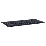Vidaxl coussin de banc de jardin carreaux noir 120x50x3cm tissu oxford