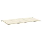 Vidaxl coussin de banc de jardin cr�me 120x50x3 cm tissu oxford
