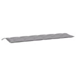 Vidaxl coussin de banc de jardin gris 200x50x7 cm tissu oxford