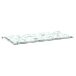 Vidaxl coussin de banc de jardin motif de feuilles 120x50x3 cm