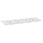 Vidaxl coussin de banc de jardin motif de feuilles 150x50x3 cm