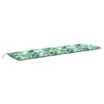 Vidaxl coussin de banc de jardin � motif de feuilles 200 x 50 x 7 cm tissu oxford