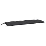 Vidaxl coussin de banc de jardin noir 150x50x7 cm tissu oxford