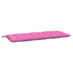 Vidaxl coussin de banc de jardin rose 120x50x7 cm tissu