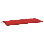 Vidaxl coussin de banc de jardin rouge 120x50x7 cm tissu oxford