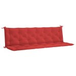 Vidaxl coussin de banc de jardin rouge 200x(50 + 50)x7 cm tissu oxford