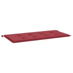 Vidaxl coussin de banc de jardin rouge bordeaux 100x50x3 cm
