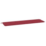 Vidaxl coussin de banc de jardin rouge bordeaux 180x50x3 cm