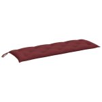 Vidaxl coussin de banc de jardin rouge bordeaux m�lang� tissu