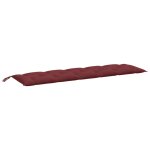 Vidaxl coussin de banc de jardin rouge bordeaux m�lang� tissu