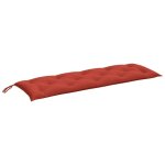 Vidaxl coussin de banc de jardin rouge mlang 150x50x7 cm tissu