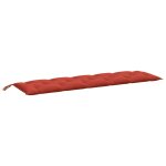 Vidaxl coussin de banc de jardin rouge m�lang� 180x50x7 cm tissu