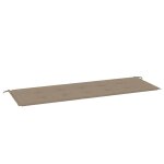 Vidaxl coussin de banc de jardin taupe 150x50x3 cm tissu oxford