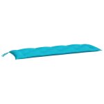 Vidaxl coussin de banc de jardin turquoise 150x50x7 cm tissu oxford