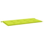 Vidaxl coussin de banc de jardin vert brillant 100x50x3cm tissu oxford