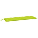 Vidaxl coussin de banc de jardin vert brillant 150x50x7cm tissu oxford