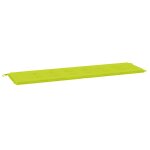 Vidaxl coussin de banc de jardin vert brillant 180x50x3cm tissu oxford
