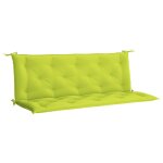 Vidaxl coussin de banc de jardin vert vif 150x(50 + 50)x7cm tissu oxford