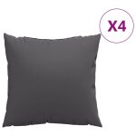 Vidaxl coussins de canapé lot de 4 anthracite 50x50 cm tissu Vidaxl coussins de canapé lot de 4 anthracite 50x50 cm tissu
