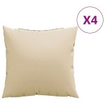 Vidaxl coussins de canap� lot de 4 beige 60x60 cm tissu