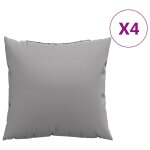 Vidaxl coussins de canap� lot de 4 gris 60x60 cm tissu