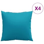 Vidaxl coussins de canap� 4 pcs bleus 50x50 cm en tissu