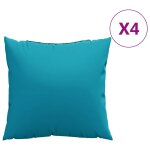 Vidaxl coussins de canap� 4 pcs bleu 60x60 cm tissu