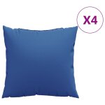 Vidaxl coussins de canap 4 pcs bleu royal 60x60 cm tissu
