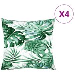 Vidaxl coussins de canapé 4 pcs motif de feuilles 60x60 cm tissu Vidaxl coussins de canapé 4 pcs motif de feuilles 60x60 cm tissu