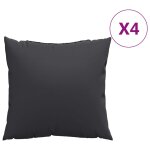 Vidaxl coussins de canap� 4 pcs noir 60x60 cm tissu