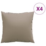 Vidaxl coussins de canap� lot de 4 taupe 40x40 cm tissu