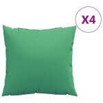 Vidaxl coussins de canap� lot de 4 vert 40x40 cm tissu