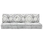 Vidaxl coussin de canap� palette gris clair tissu patchwork