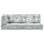Vidaxl coussin de canapé palette gris clair tissu patchwork Vidaxl coussin de canapé palette gris clair tissu patchwork